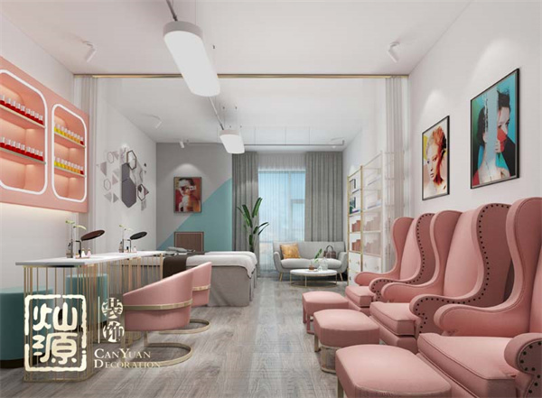 迎合顧客喜好,打造小平米專屬設(shè)計(jì)——航洋城南寧美甲店設(shè)計(jì)裝修案例-燦源裝飾